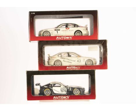 AutoArt 1:18 BMW Touring Cars, 80649 BMW Z4 Coupe Team Schubert 2006, 80543 BMW 320i WTCC 2005, 80746 BMW 320Si WTCC 2007, in