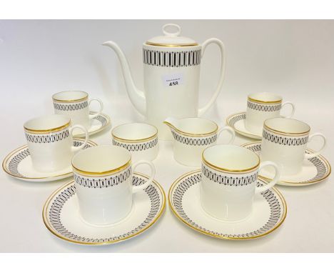 Wedgewood Susie Cooper Colosseum tea set with teapot, sugar and cream