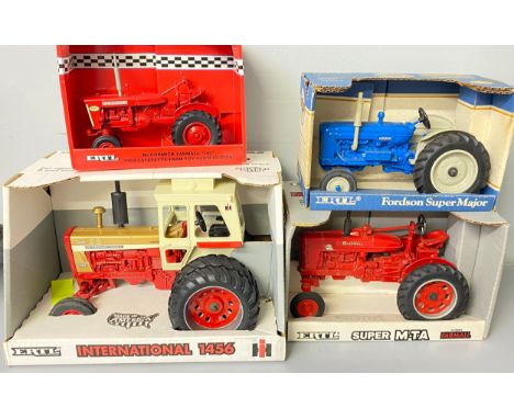 Four die cast collectors tractors;ERTL McCormick Farmhall 140 1994 Lafayette farm toy show edition [1/16 scale]ERTL Fordson S