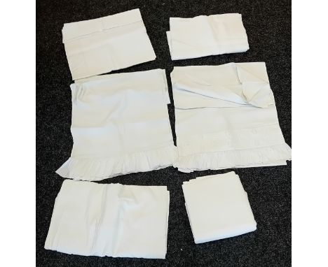 Box of vintage linen