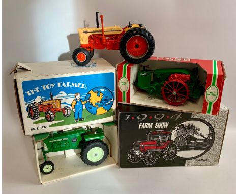 Five die cast collectors tractors;1994 Farm Show Magnum Case International 1/16 scaleCase 10-20 Kero 1/16 scale Oliver 770 Fa