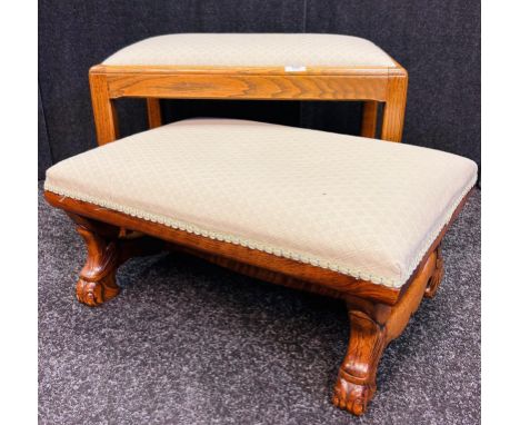 A Whytock &amp; Reid Edinburgh footstool together with one in the manner of Whytock &amp; Reid