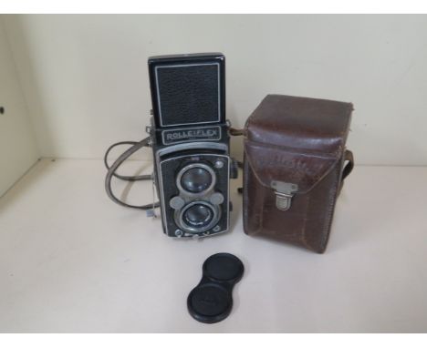 An Automat 1 Rolleiflex camera with leather case 