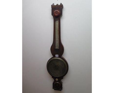 A mahogany barometer, 96cm tall 