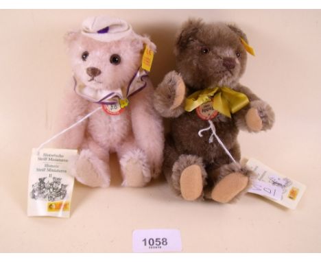 Two Steiff Historic Miniature Teddy Bears - boxed ('Rosa'  and 'Carame')