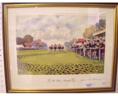 A Thelwell limited edition print 'The Home Straight' signed in pencil - 20 x 30cm