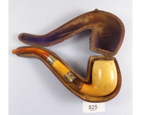 A Meerschaum pipe a/f, cased