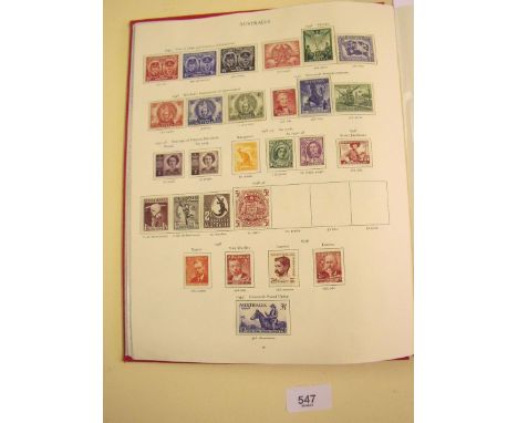 An SG KGVI stamp album of mounted mint Empire and Commonwealth stamps of the Reign - some 30 - 40% complete with many sets/pa