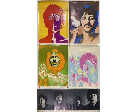 A full set of four prints from the first run of Richard Avedon portraits of The Beatles (each approx 19 x 27"), offered by th