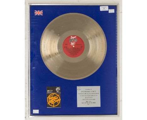 TOTP - Top of the Pops - Genuine Sales Award - BBC Records and Tapes BPI To recognise the sale in the United Kingdom of more 
