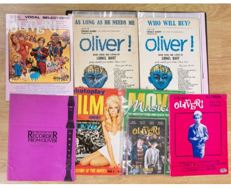 Oliver - Collection of various sheet Music single and book style for the organ, recorder, full vocal selection approx 20 plus