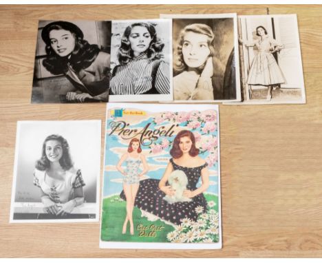 Pier Angeli A collection of orignal photographs signed in person by Pier Angeli. x 5 two dedicated Plus a 1956 Picture Cut ou