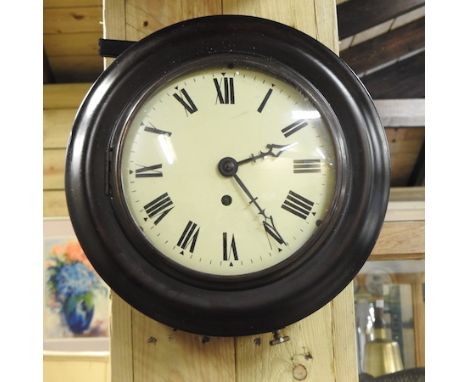 A Victorian style fusee wall clock, 30cm
