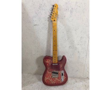 Electric guitar, Tokai Gakki Japanese made Guitar, model, TTE-PR PR/M  pink candy pearl paisley lacquer body and polished woo