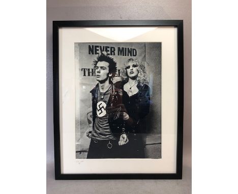 Pop Culture, Punk Rock interest, Framed limited edition print of Sid Vicious from the Sex pistols and his Girlfriend Nancy po