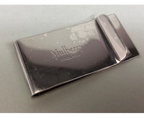 Mulberry Silver money clip as new and boxed 