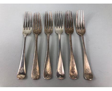 Silver Hallmarked Victorian forks, six in total hallmarked for London dated 1899 by maker Wakely &amp; Wheeler (James Wakely 