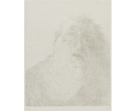 Horst Janssen1929 Hamburg - 1995 Hamburg - "Selbst elegisch" - Radierung/Papier. 60/65. 48 x 39 cm, 50,5 x 41 cm (Passepartou