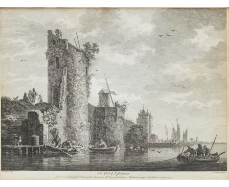 Francois Vivares1709 Saint-Jean-du-Bruel - 1780 London nach van Goyen - "The dutch fishermen" - Kupferstich/Papier. 27,7 x 37