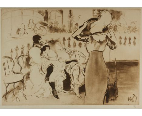 Louis Legrand1863 Dijon - 1951 Livry-Gargan - "Au Bal" (1911) - Radierung/Papier. 15/70. 28,5 x 40,9 cm, 31,2 x 44,6 cm. In d