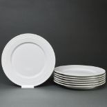 7 Speiseteller groß - Kurland. KPM, Berlin 1962-1992.