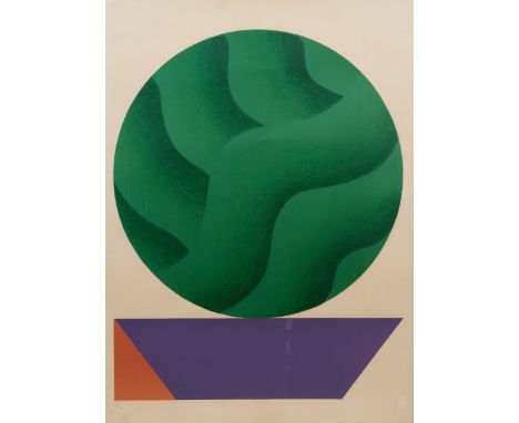 Kumi Sugai1919 Kobe - 1996 Kobe - "Soleil vert" - Farblithografie/Papier. 56/100. 66,3 x 51,5 cm, 76 x 55,5 cm. Sign. und dat