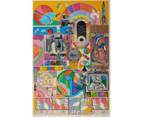 Eduardo Paolozzi1924 Leith - 2005 London - "Bash, Yellow" - Farbserigrafie/Karton. 1058/3000. 74,4 x 49,5 cm, 84,8 x 59,5 cm.
