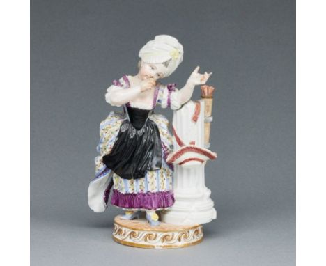 Mädchen mit Pfeil zielend - Michel Victor AcierKönigliche und Staatliche  Porzellan Manufaktur, Meissen 1850-1924. Porzellan,