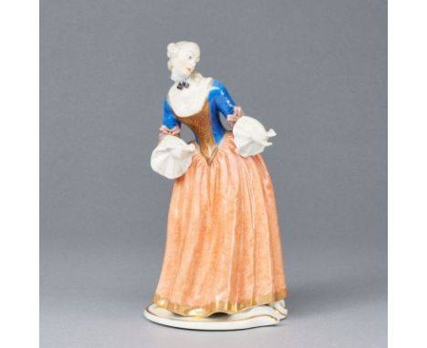 Isabella -  Commedia dell'ArteStaatliche Porzellan Manufaktur, Nymphenburg vor 1976. Porzellan, weiß, glasiert. Polychrom und