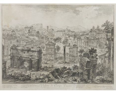 Giovanni Battista Piranesi1720 Venedig - 1778 Rom - "Veduta di Campo Vaccino" - Radierung/Papier. 41 x 54,5 cm, 48 x 62 cm (P