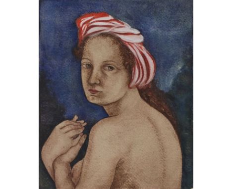 Germaine Guérin1907 Paris - 1990 Tirol - Jeune Femme - Aquarell/Papier. 26,8 x 21,8 cm. Sign. r. o.: G. Guerin. Das Blatt lie