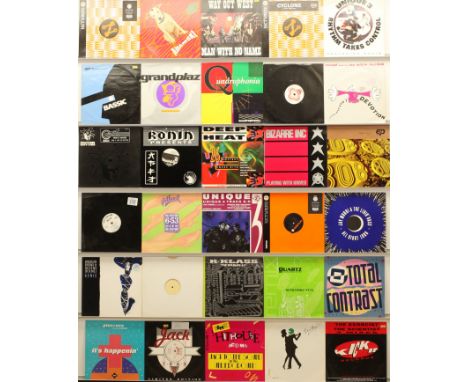 A Collection of Electronica And Dance Vinyl Records. Includes: Rhythim Is Rhythim / Model 500 &ndash; Strings Of Life / Off T
