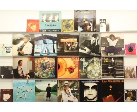 A group of pop/rock LPs and 7" singles to include Kate Bush - The Kick Inside (EMC 3223) - Very Good Plus to Excellent in Ver