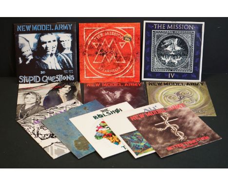 Vinyl - 11 Goth 7" singles including The Mission, New Model Army, Gene Loves Jezebel, All About Eve, Fields Of Nephilim, The 