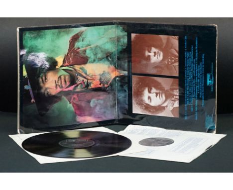 Vinyl - Jimi Hendrix Electric Ladyland LP on Track 612008/9, stereo, blue text, Jimi to left, Noel &amp; Mitch to right, slee