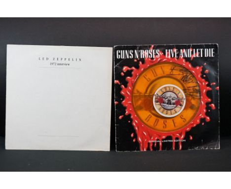 Vinyl &amp; Autograph - Guns N Roses Live And Let Die Ltd Edition 12" single on translucent orange vinyl signed by Slash 'Bes