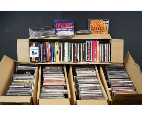 CD - Around 250 CDs featuring albums, singles, signed and ltd edn sets to include compilations, Guns n Roses, Paul Weller, Gr