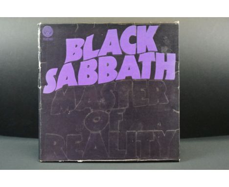 Vinyl - Black Sabbath Master Of Reality on Vertigo 6360 050.  Embossed text box cover.  Box has laminate lift, shelwear / los