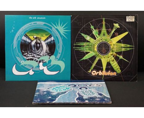 Vinyl - The Orb Oblivion on Island ILPSD80531 2LP, Assassin (BLRT81) brown vinyl and Auntie Aubrey's Excursions Beyond the Ca