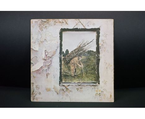 Vinyl - Led Zeppelin IV original UK pressing on Atlantic Records 2401012.&nbsp; Plum labels and inverted Feather on side 2 la