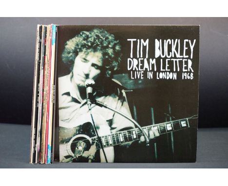 Vinyl - Rock- 13 Albums and one 12” single, to include: Tim Buckley - Dream Letter - Live In London 1968 (1990, UK 1st Pressi