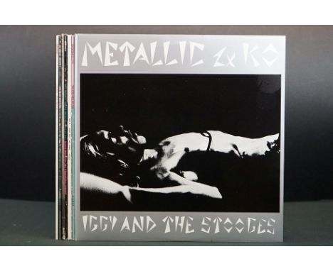 Vinyl - Proto Punk - 7 albums, to include: Iggy And The Stooges - Metallic 2×KO (1988, French Double Album, Skydog Records 62