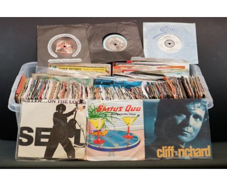 Vinyl - Over 300 mainly 1970's &amp; 1980's Rock &amp; Pop 7" singles including Bruce Springsteen, Queen, The Who, Skid Row, 