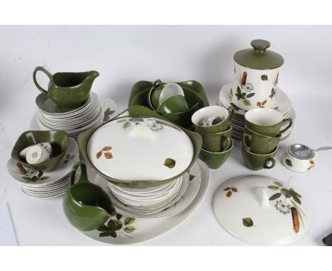 Collection of Midwinter Fashion Shape dinner ware, to include three tureens, dinner plates, cups and saucers, sauce boats etc