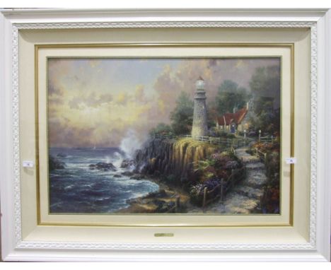 After Thomas Kinkade, 'The Light of Peace', a limited-edition off-set lithograph, 194/335, 60 x 92cm, with certificate of aut