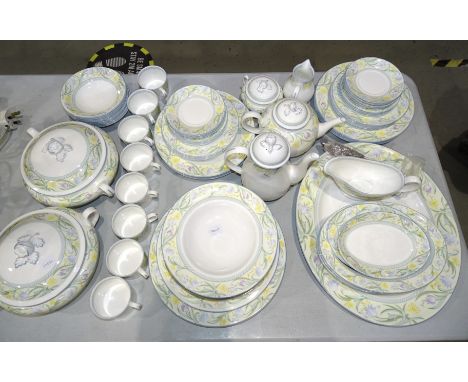 Approximately seventy-three pieces of Royal Worcester 'Summerfield' tea and dinner ware. 