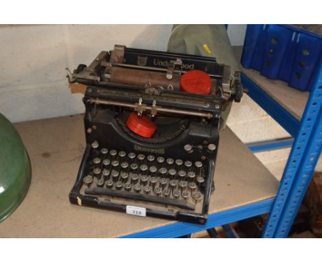 A vintage Underwood typewriter