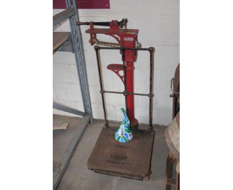 A set of Chainey &amp; Co. platform scales and weights
