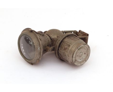 A vintage carbide cycle lamp