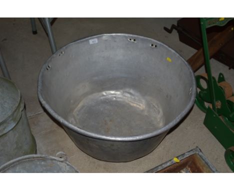 A vintage alloy bowl / planter